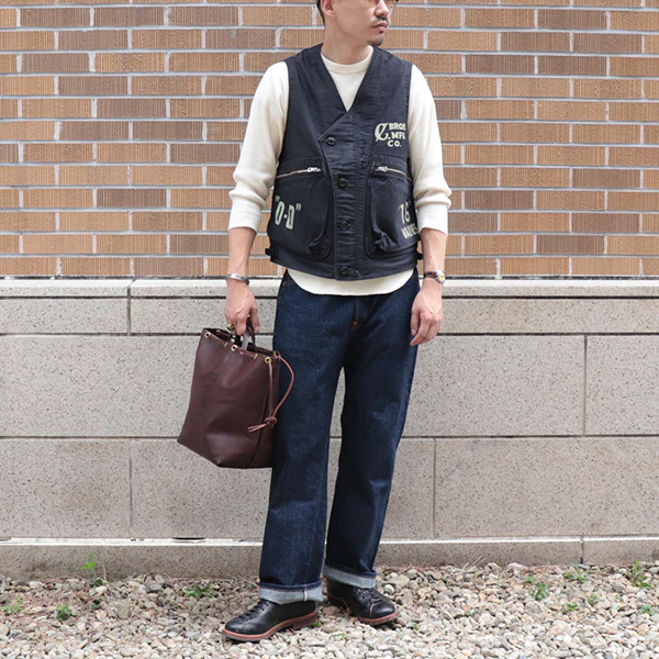別注モデル / SPEED ENGINEER SLEEVELESS COAT / FRONTY SPL. 1923 / SULFIED DYED MILITARY MOLESKIN / BLACK - Image 5