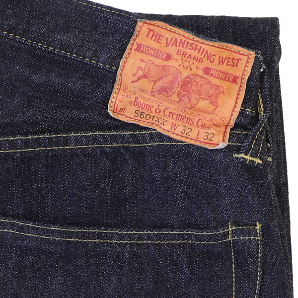 1944-45 WWII MODEL 5 POCKET JEANS / Lot S601 XX Length 32″ / ONE WASH MODEL - Image 11