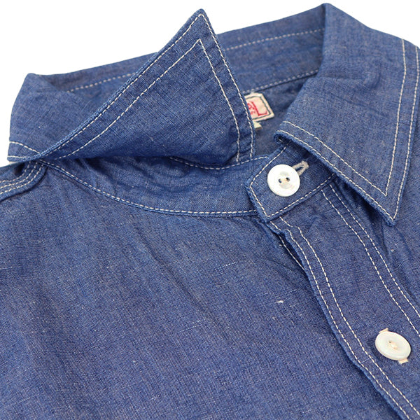 FOREMAN SHIRT / 7oz COTTON LINEN CHAMBRAY - Image 7