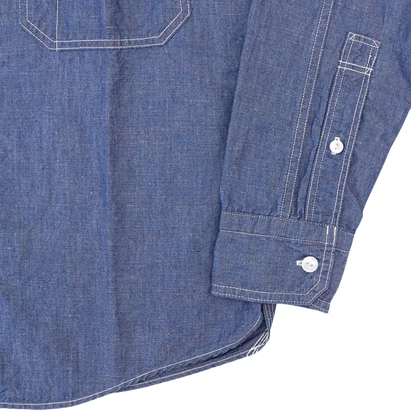 FOREMAN SHIRT / 7oz COTTON LINEN CHAMBRAY - Image 8