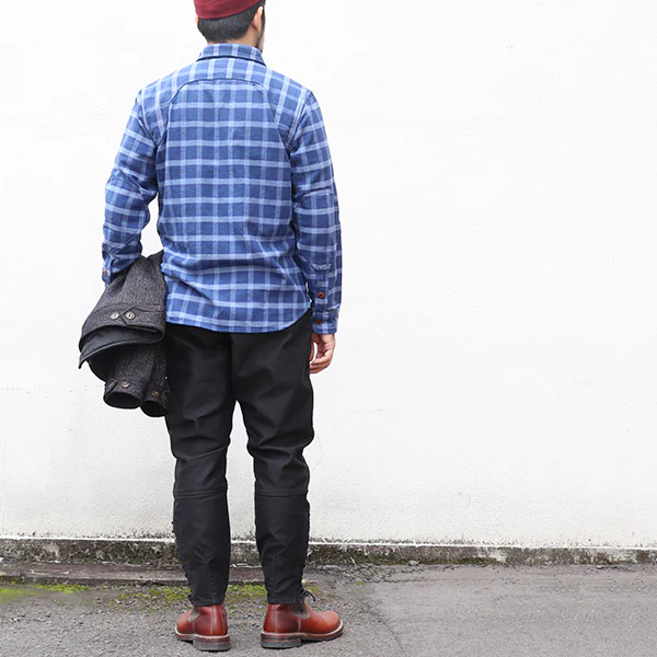 SAG HARBOR / OUTDOOR SPORTS SHIRT / COTTON FLANNEL CHECK WITH A RAISED BACK - Image 3