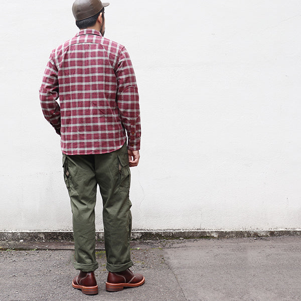 SAG HARBOR / OUTDOOR SPORTS SHIRT / COTTON FLANNEL CHECK WITH A RAISED BACK - Image 6