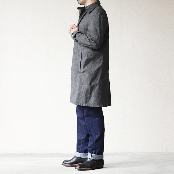BALDWIN WORK COAT / GRAINED CHAMBRAY - Image 3