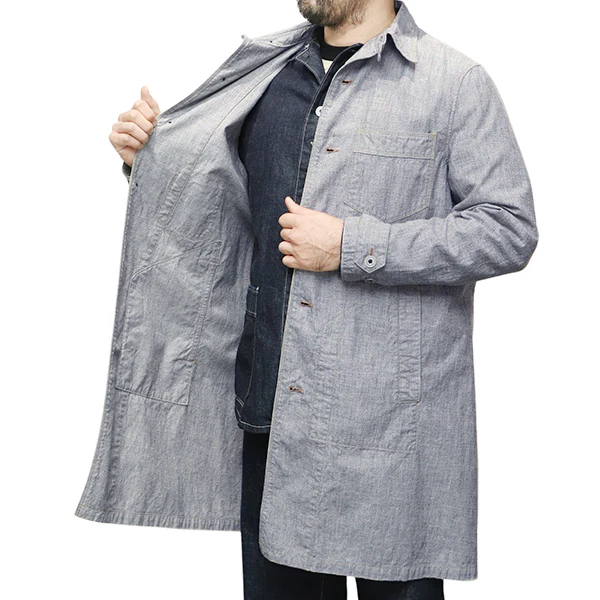 BALDWIN WORK COAT / GRAINED CHAMBRAY - Image 8