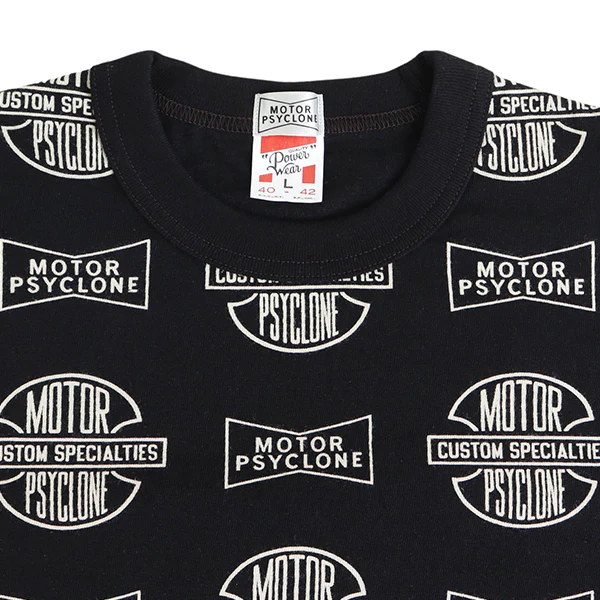 T-SHIRT / MOTOR PSYCLONE ALL OVER PRINT / VINTAGE STYLE MEDIUM WEIGHT JERSEY - Image 5