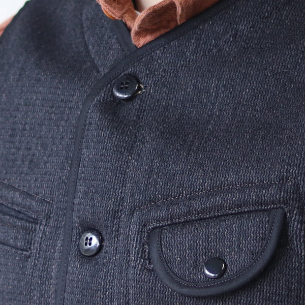 BRIDGEPORT / OUTDOOR STYLE HUNTING VEST / CHARCOAL BLACK GRAIN - Image 9