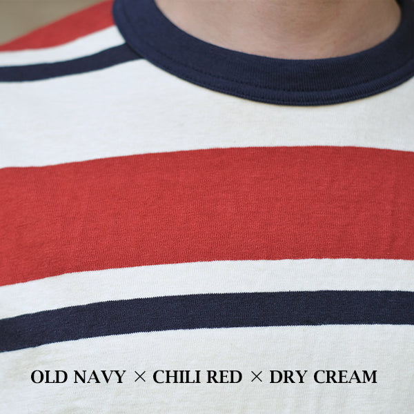 RANDOM STRIPED T-SHIRT / YARN-DYED MEDIUM WEIGHT JERSEY - Image 6