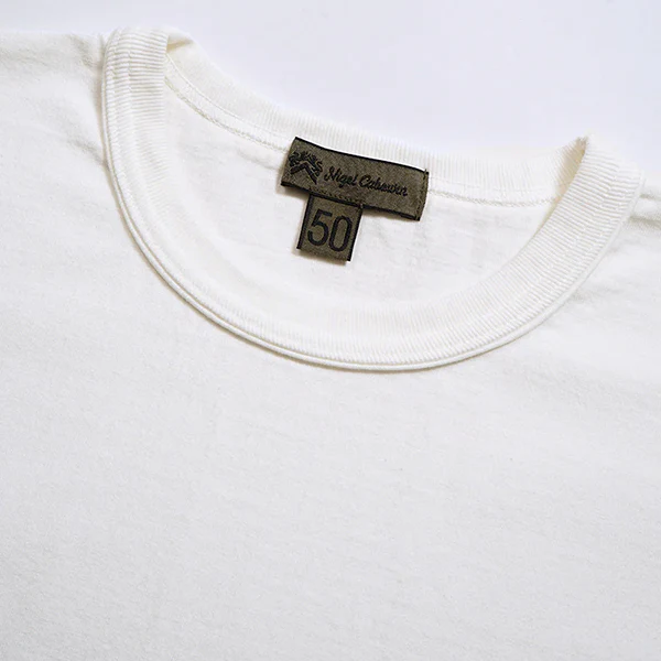 7.8oz DOUBLE BINDER T-SHIRT / OFF WHITE - Image 4