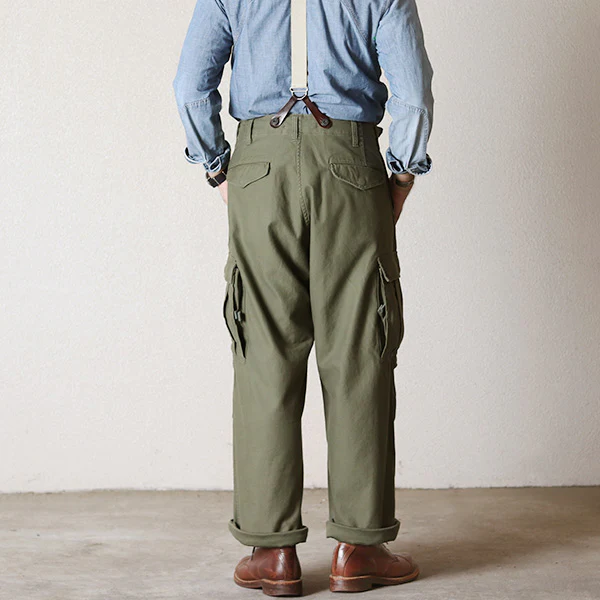 ARMY CARGO PANT / BACK SATIN / DARK GREEN / (SIZE: W30 - W40) - Image 4