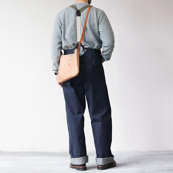 RAILMAN DENIM PANT WIDE / 5 POCKET JEANS / 12oz DENIM / INDIGO / (SIZE:W28-W36) - Image 6