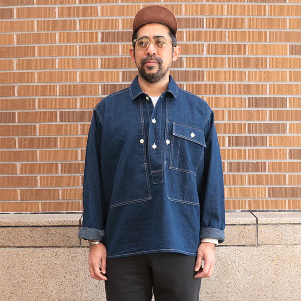 A.M PULLOVER JACKET / 10oz CLASSICS DENIM - Image 2