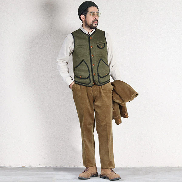 BRIDGEPORT / OUTDOOR STYLE HUNTING VEST / OLIVE GRAIN - Image 4
