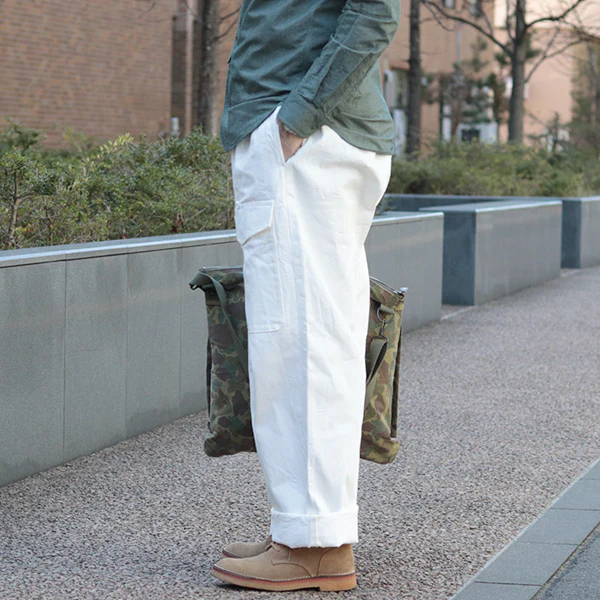 BRITISH ARMY PANT WHITE DENIM - Image 2