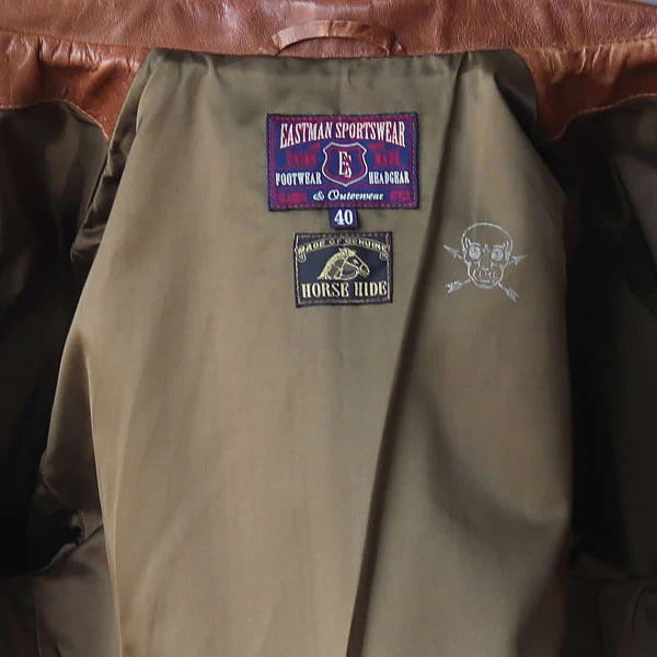 CALIFORNIAN JACKET / EARLY 1950s STYLE MOTORCYCLE JACKET / HORSE HIDE HAVANA - Image 11