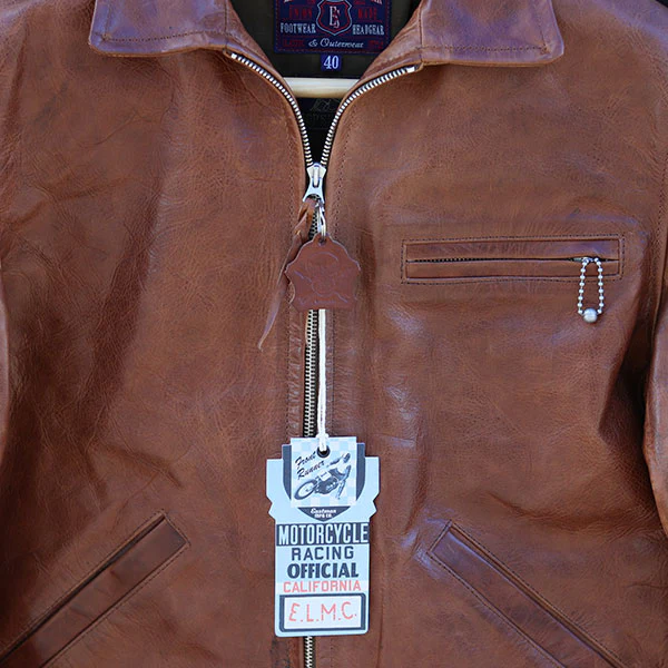 CALIFORNIAN JACKET / EARLY 1950s STYLE MOTORCYCLE JACKET / HORSE HIDE HAVANA - Image 12