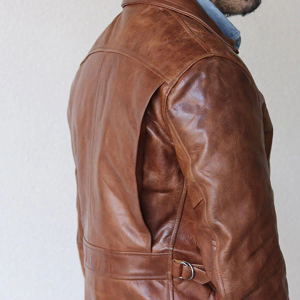CALIFORNIAN JACKET / EARLY 1950s STYLE MOTORCYCLE JACKET / HORSE HIDE HAVANA - Image 8