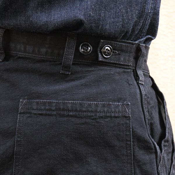 CHOPPER BUILDER WORK TROUSERS / YARN-DYED 11oz CANVAS / YARN-DYED RUDE BLACK - Image 8