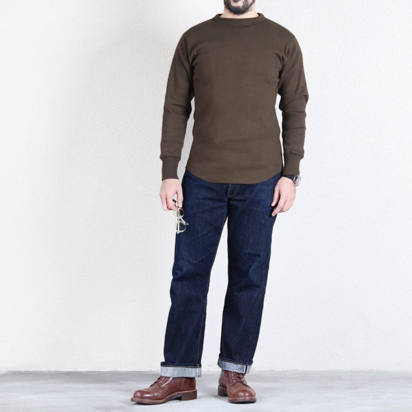 CREW NECK TYPE LONG SLEEVE UNDER WEAR / EARLY 1900s STYLE UNDERWEAR / HEAVY WEIGHT RIB - Image 11