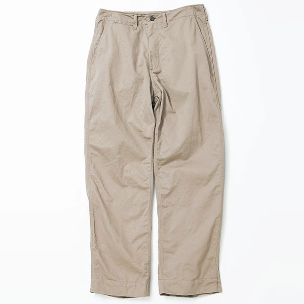 SALE / DESERT SLACKS / COTTON CHINO CLOTH / KHAKI - Image 4