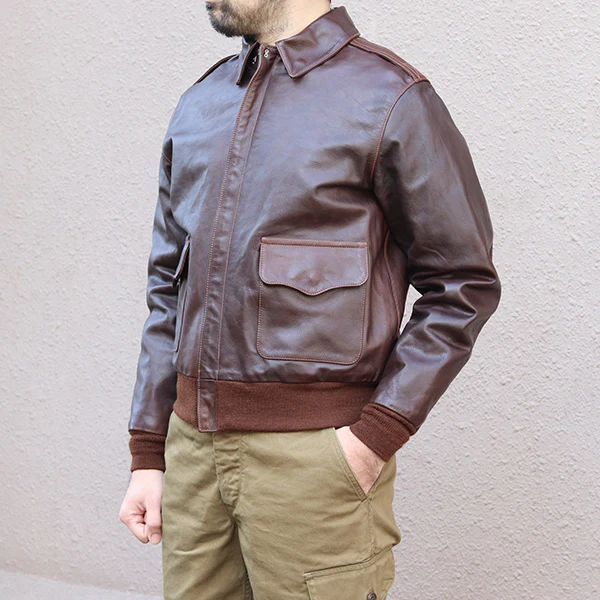 TYPE A-2 / EASTMAN MODEL / HORSEHIDE / SEAL BROWN / MADE IN UK / FLIGHT JACKET - Image 10