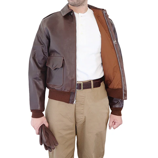 TYPE A-2 / EASTMAN MODEL / HORSEHIDE / SEAL BROWN / MADE IN UK / FLIGHT JACKET - Image 5