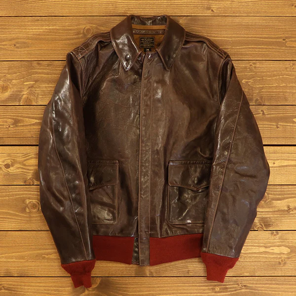 TYPE A-2 / .50CAL COLLECTION VINTAGE FINISH / HORSE HIDE / SEAL BROWN / MADE IN UK / FLIGHT JACKET - Image 12
