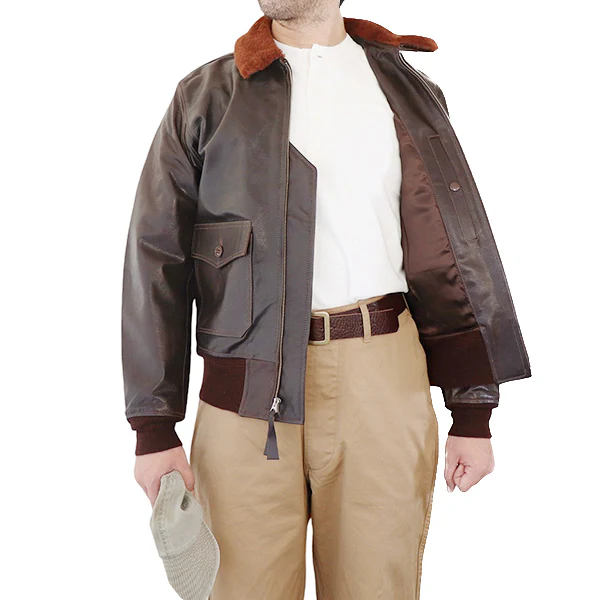 TYPE G-1 / EASTMAN MODEL / GOATSKIN / DARK BROWN / MADE IN UK / FLIGHT JACKET - Image 5
