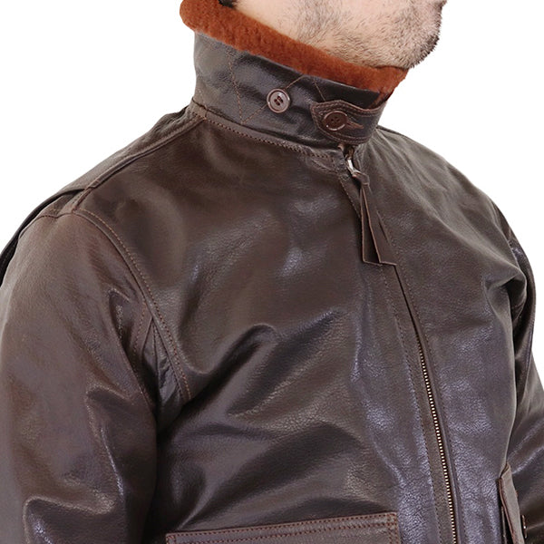 TYPE G-1 / EASTMAN MODEL / GOATSKIN / DARK BROWN / MADE IN UK / FLIGHT JACKET - Image 7
