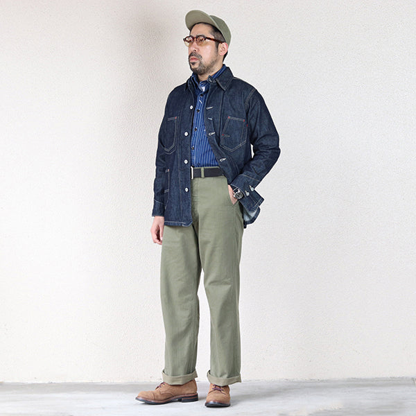 DENIM CHORE JACKET / RAILMAN COVERALL / 12oz SELVEDGE DENIM / INDIGO - Image 6