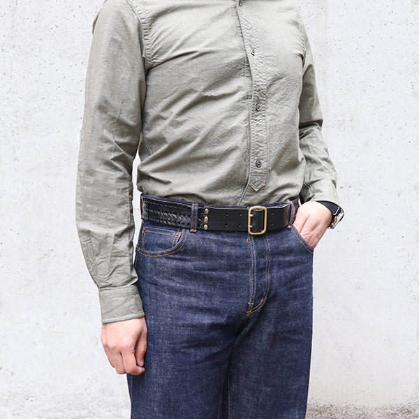 LINK BELT / HORSE HIDE / BLACK / MADE IN UK - Image 8