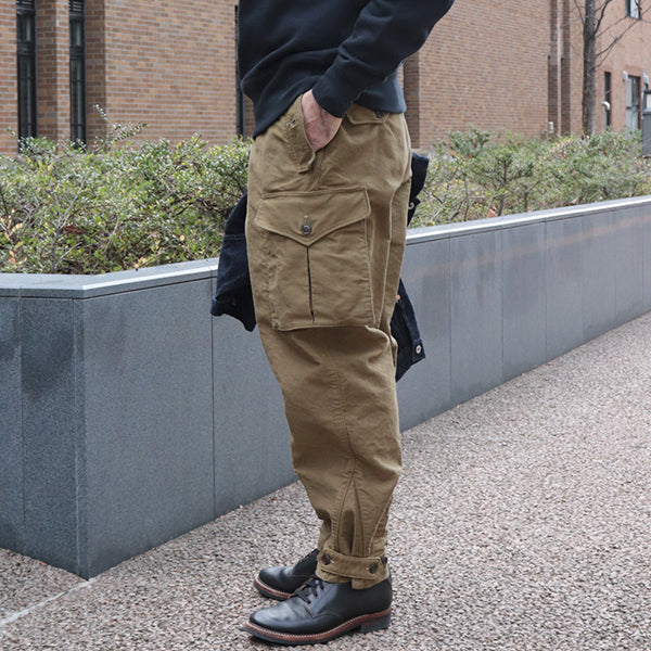 GROUND CREW TROUSERS / MILITARY MOLESKIN / KHAKI BEIGE - Image 2