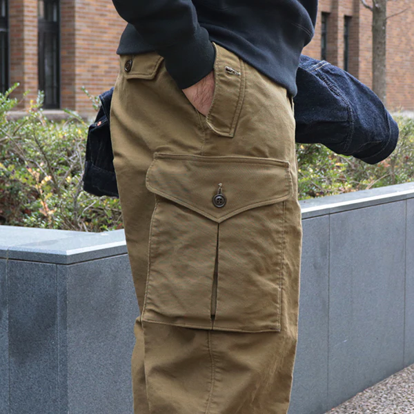 GROUND CREW TROUSERS / MILITARY MOLESKIN / KHAKI BEIGE - Image 8