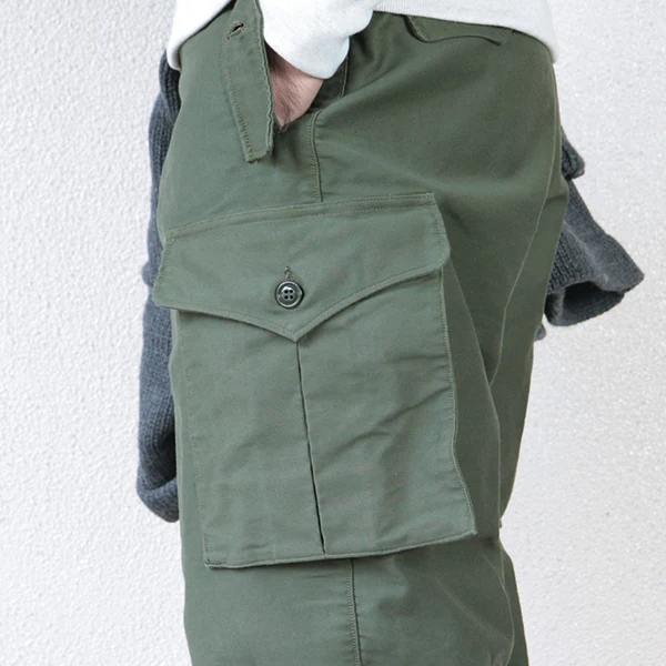 GROUND CREW TROUSERS / MILITARY MOLESKIN / OLIVE - Image 9