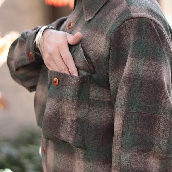 HIGHBALLER LOGGER SHIRT / BROWN × KHAKI × BEIGE - Image 5