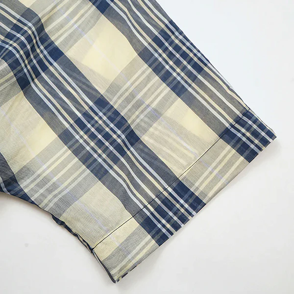 INDIAN CACHE COEUR DRESS CHECK / BLUE - Image 8