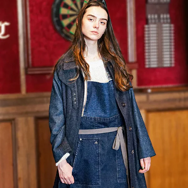 JAPANESE FARMER APRON DRESS DENIM