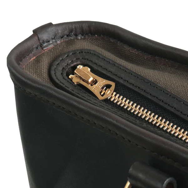 LEATHER NELSON 2 WAY BAG / COW HIDE / BLACK - Image 10