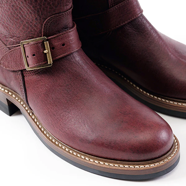 PRE-ORDER 2026 / WABASH ENGINEER BOOTS / EZO SHIKA DEERSKIN / BURNT BURGUNDY - Image 9