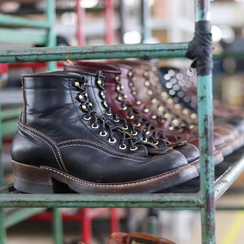 DONKEY PUNCHER BOOTS / HORWEEN LEATHER CXL / BLACK - Image 11