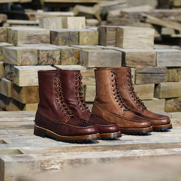 MOHAWK MOCCASIN BOOTS / EZO DEERSKIN / BURNT BURGUNDY - Image 11