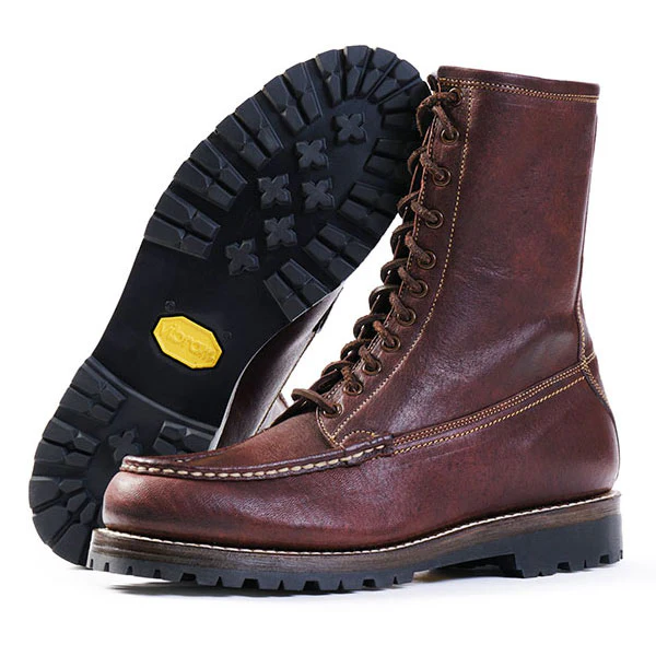 MOHAWK MOCCASIN BOOTS / EZO DEERSKIN / BURNT BURGUNDY - Image 3