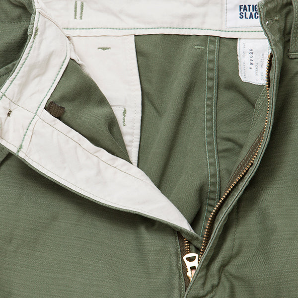 M-51 SHORT SLACKS / LIGHT OLIVE GREEN with BIO-WASH - Image 9