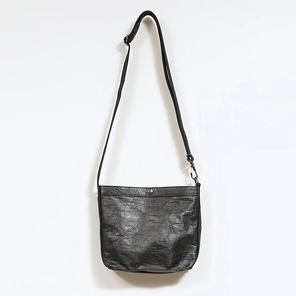 MAGAZINE BAG BLACK / HORSE HIDE BROWN CORE LEATHER