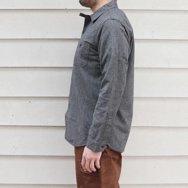 NEAL SHIRT / ONE-WASH MODEL / BLACK PEPPER CHAMBRAY - Image 3