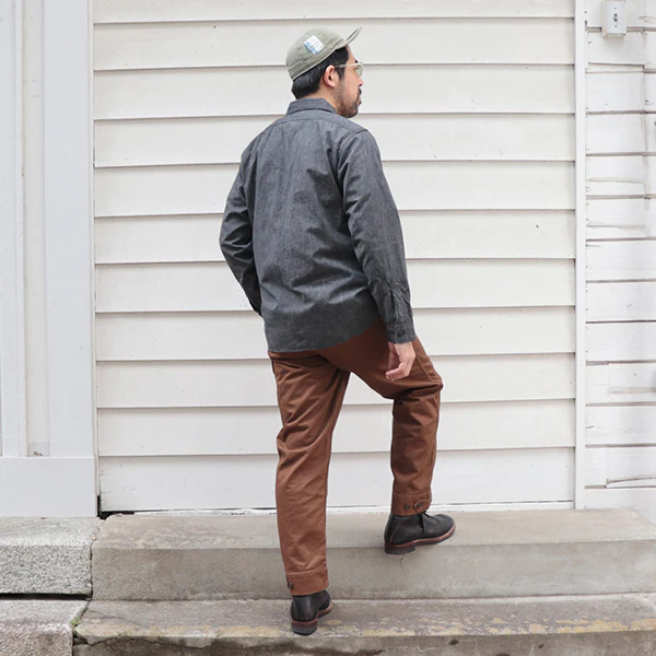 NEAL SHIRT / ONE-WASH MODEL / BLACK PEPPER CHAMBRAY - Image 6