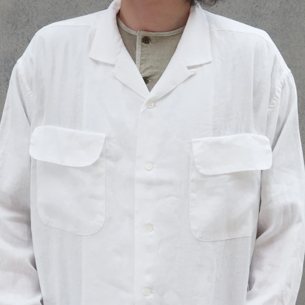 OPEN COLLAR SHIRT HEMP - Image 7