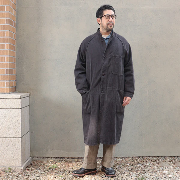OX'ED SILVER / ARCHITECT COAT HEMP DENIM / CHARCOAL GRAY - Image 10