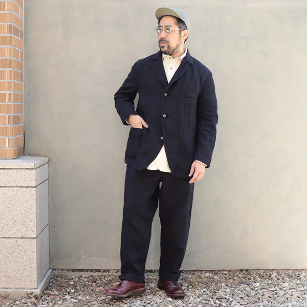 OX'ED SILVER / FIREMAN PANT HERRINGBONE / INDIGO - Image 12
