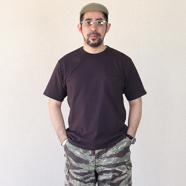 POCKET T-SHIRT SHORT SLEEVE / VINTAGE STYLE HEAVY WEIGHT JERSEY - Image 7