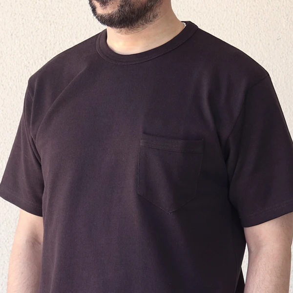 POCKET T-SHIRT SHORT SLEEVE / VINTAGE STYLE HEAVY WEIGHT JERSEY - Image 9